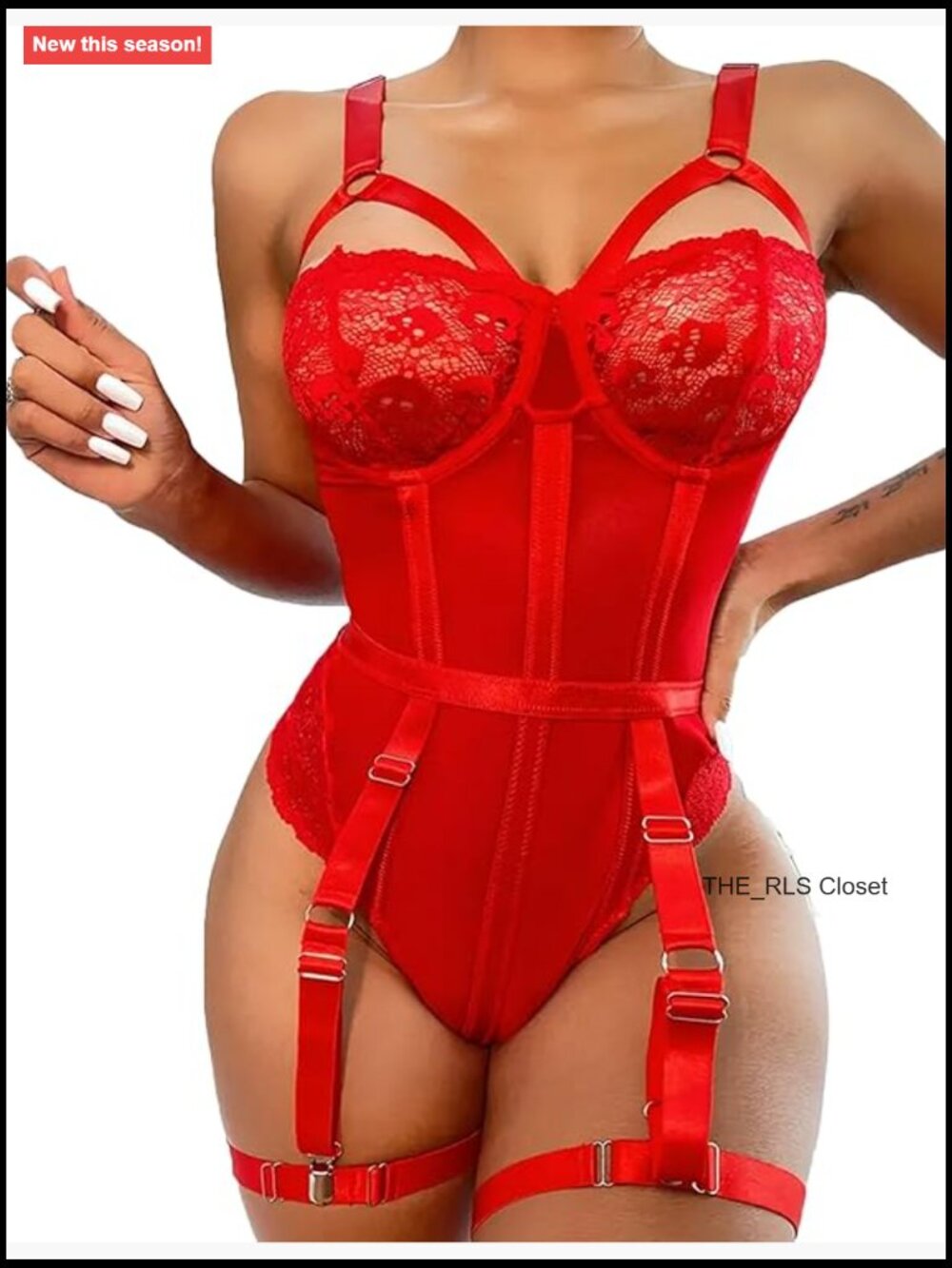 Sexy Lace Skull Corset Teddy Bodysuit with Garter Belt